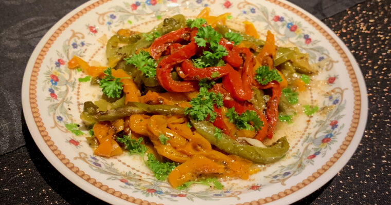 Moroccan style bell pepper salad