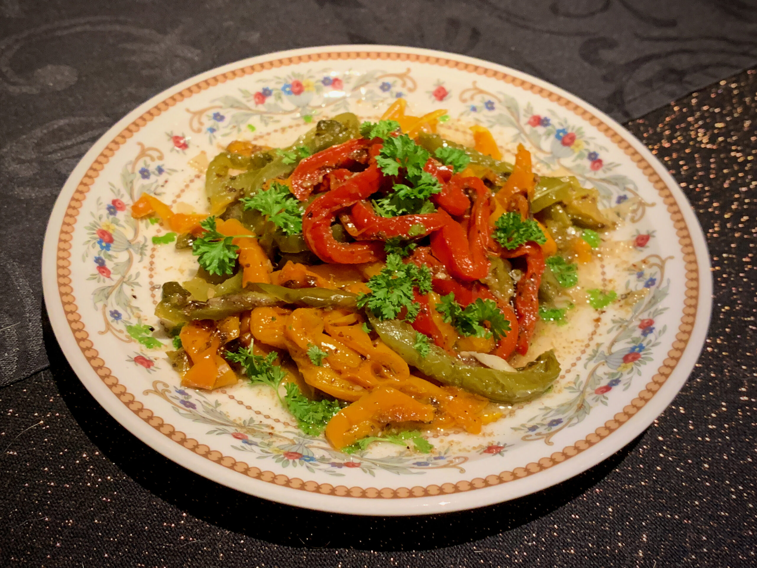 Moroccan style bell pepper salad